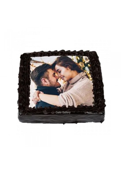 Chocolate Square Photo Cake